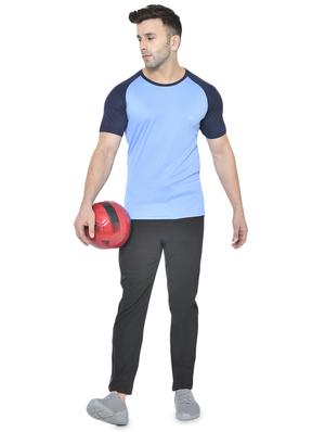 blue solid raglan t-shirt - 17624917 - Standard Image - 4
