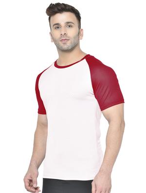 white color block raglan t-shirt - 17624921 - Standard Image - 2