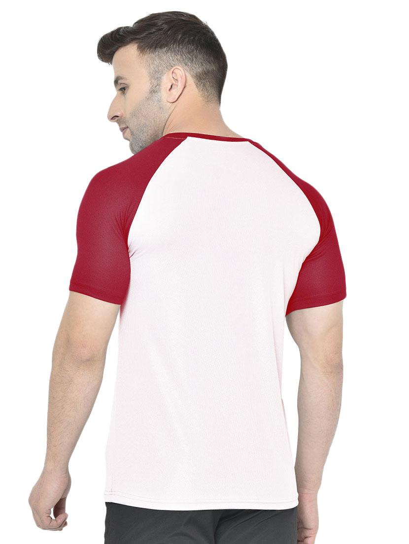 white color block raglan t-shirt - 17624921 - Zoom Image - 3