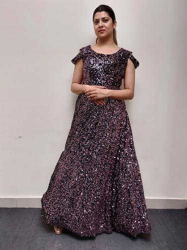 sequence work party wear gown - 17624941 - Standard Image - 1