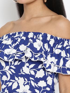 off shoulder fit & flare dress - 17624969 - Standard Image - 5
