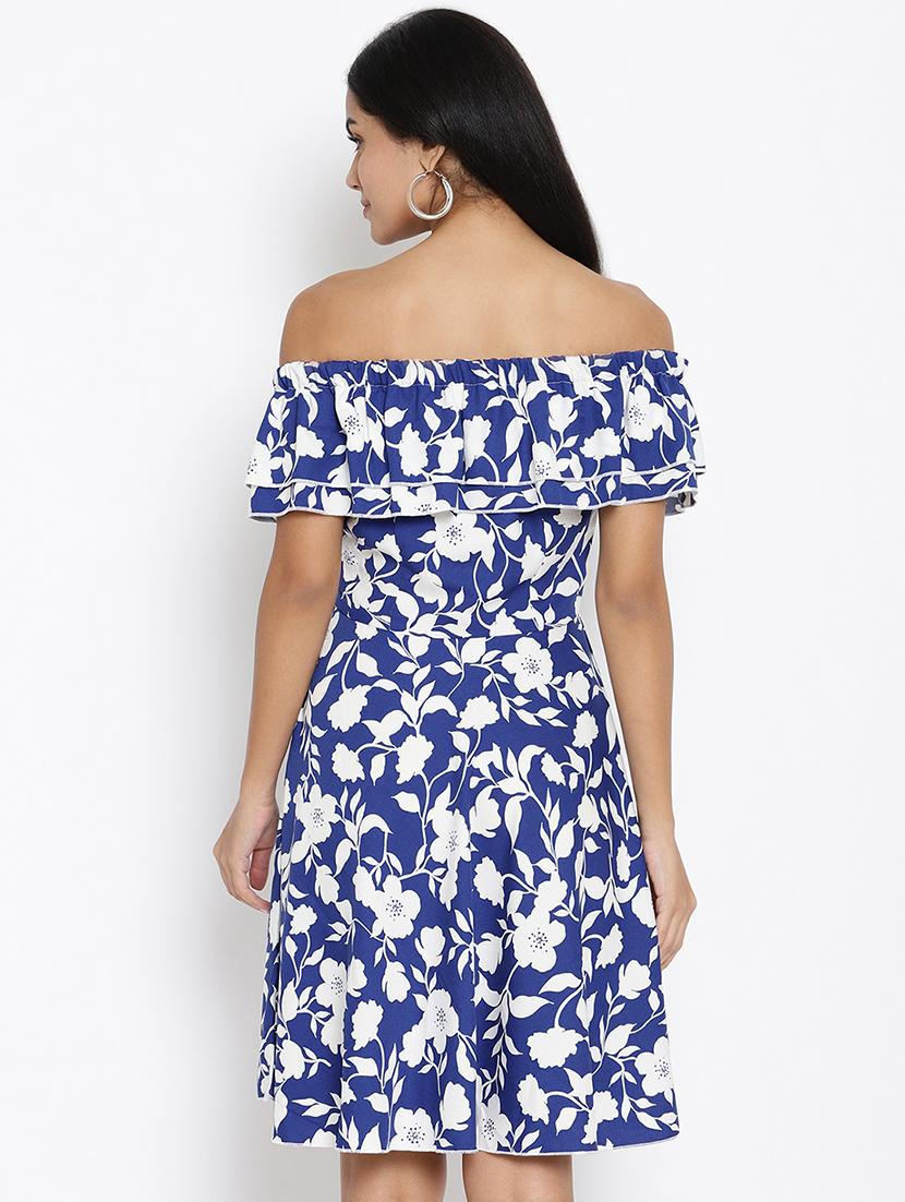 off shoulder fit & flare dress - 17624969 - Zoom Image - 4