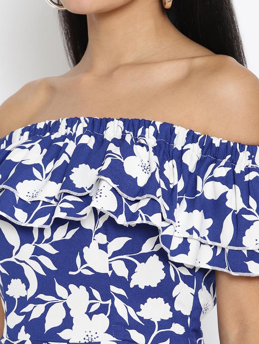 off shoulder fit & flare dress - 17624969 - Zoom Image - 5