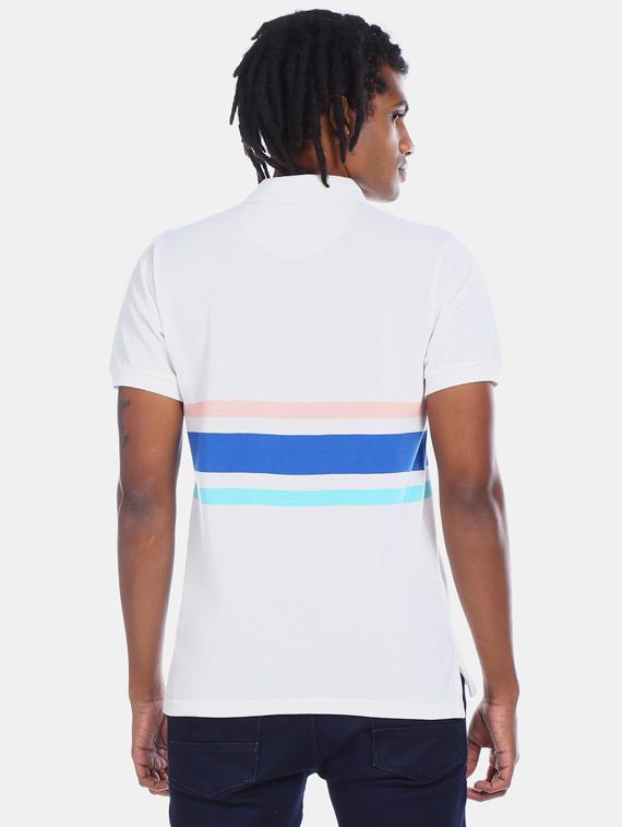 white striped polo t-shirt - 17625460 - Zoom Image - 2