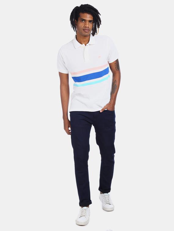 white striped polo t-shirt - 17625460 - Zoom Image - 3