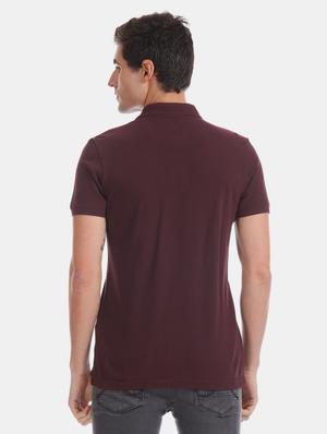 purple solid polo t-shirt - 17625610 - Standard Image - 3