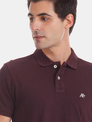 purple solid polo t-shirt - 17625610 - Standard Image - 4