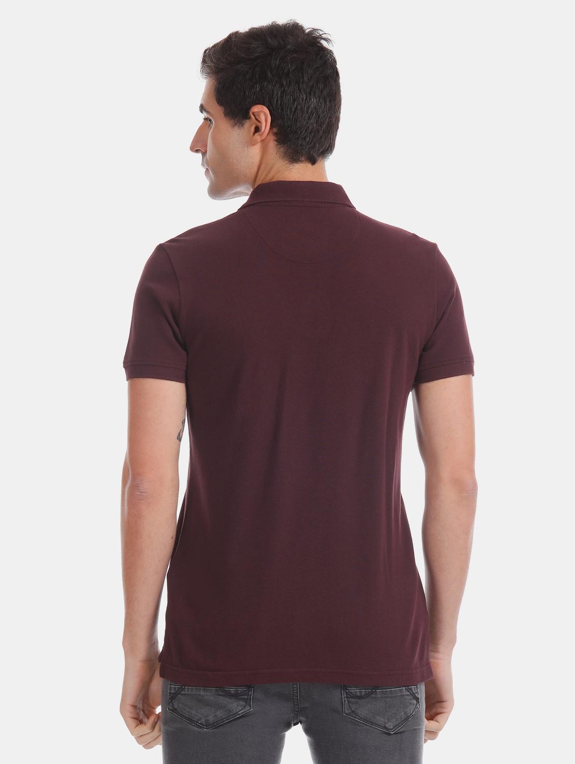 purple solid polo t-shirt - 17625610 - Zoom Image - 3