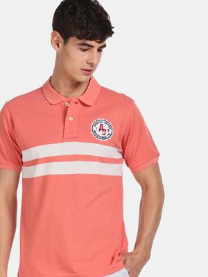 pink striped polo t-shirt - 17625780 - Standard Image - 4