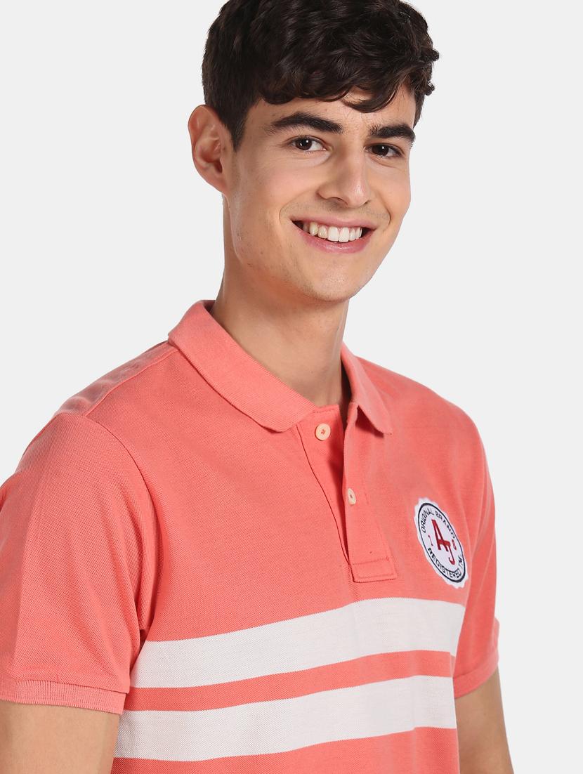 pink striped polo t-shirt - 17625780 - Zoom Image - 5