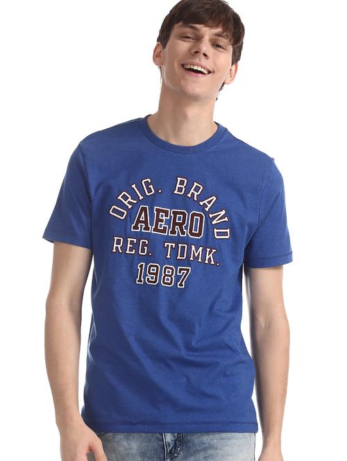 blue printed t-shirt - 17626074 - Very Small Image - 1