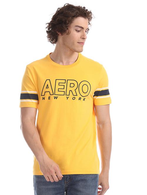 yellow printed t-shirt - 17626101 - Standard Image - 1