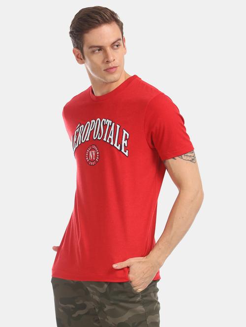 red printed t-shirt - 17626123 - Standard Image - 1