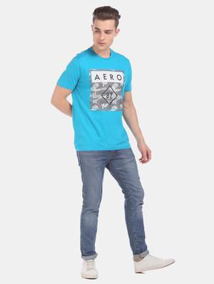 blue front print t-shirt - 17626169 - Standard Image - 4