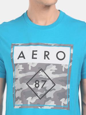 blue front print t-shirt - 17626169 - Standard Image - 5