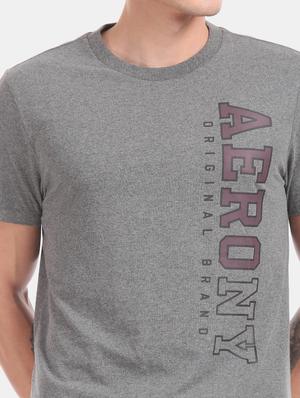 grey front print t-shirt - 17626185 - Standard Image - 5
