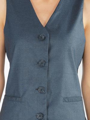 navy blue solid waist coat - 17626483 - Standard Image - 5