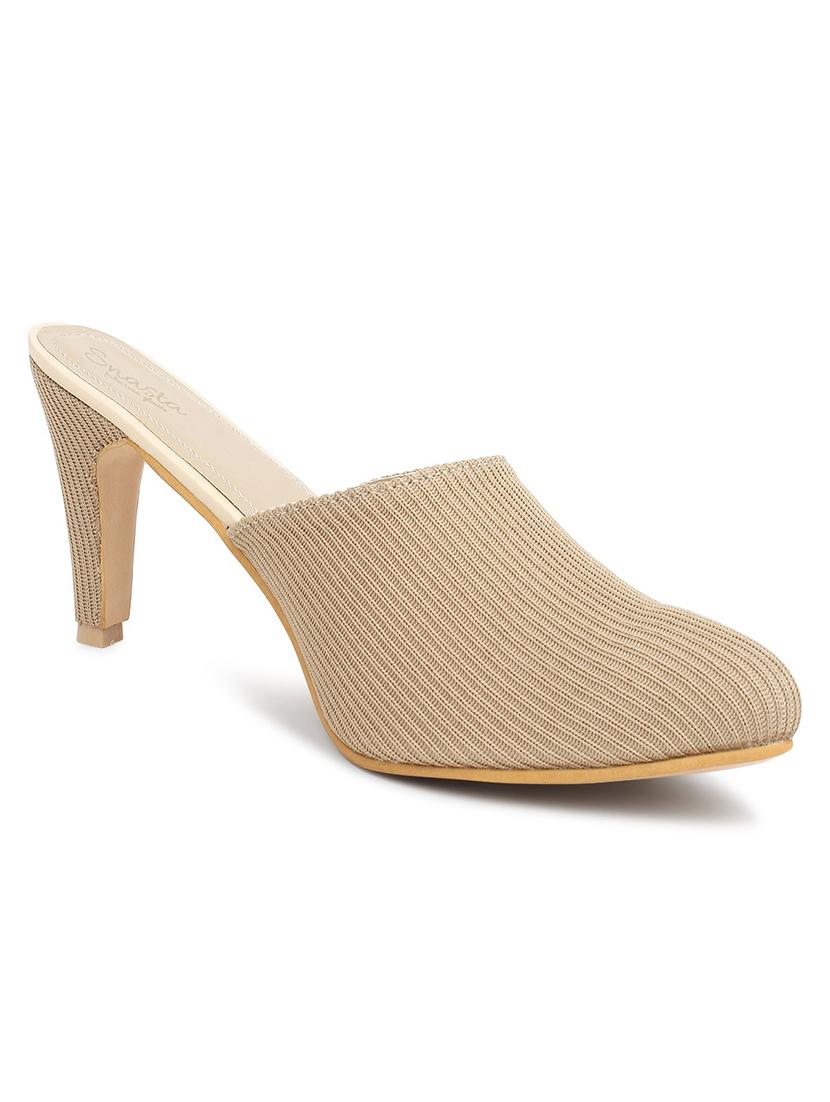 beige fabric slip on sandals - 17626487 - Zoom Image - 1