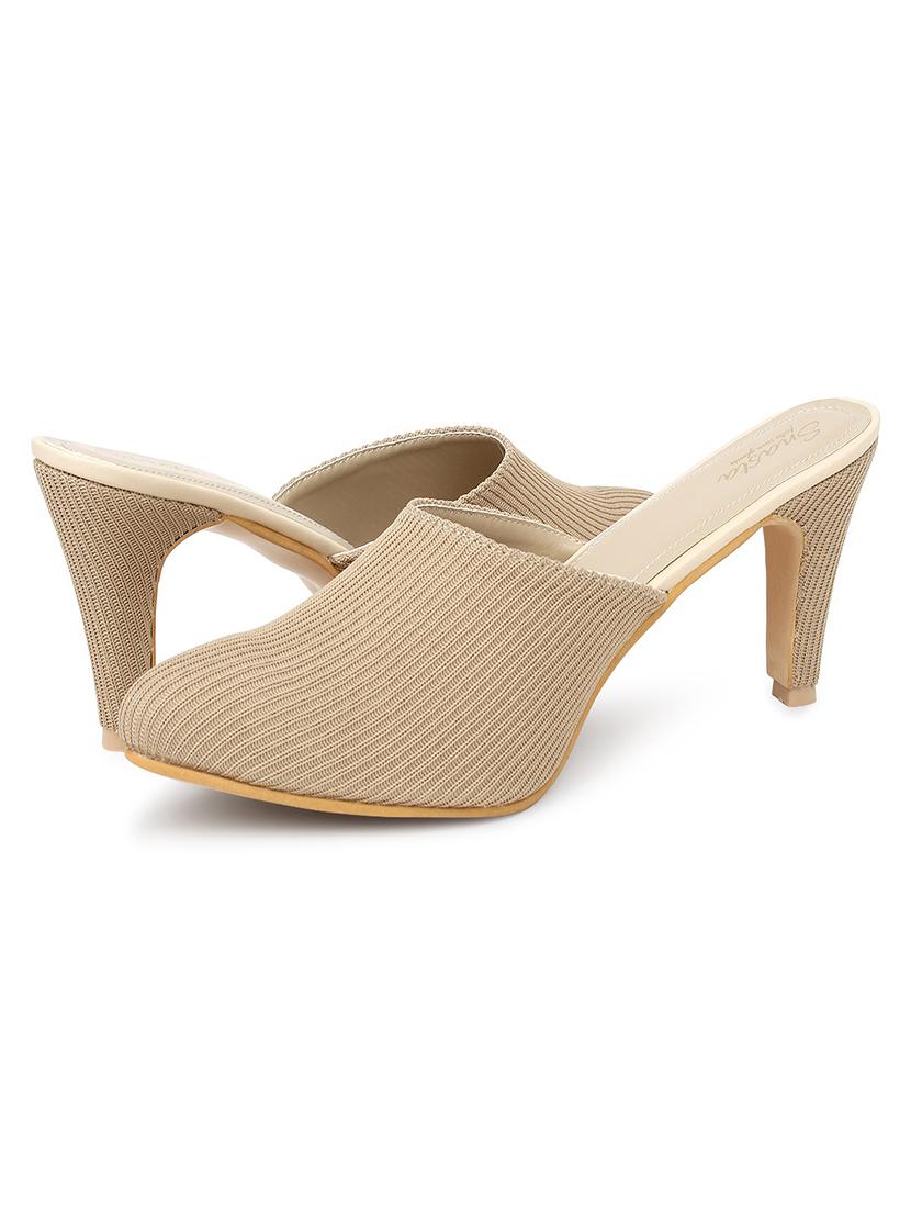 beige fabric slip on sandals - 17626487 - Zoom Image - 3