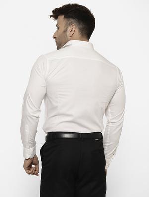 white solid formal shirt - 17626523 - Standard Image - 4