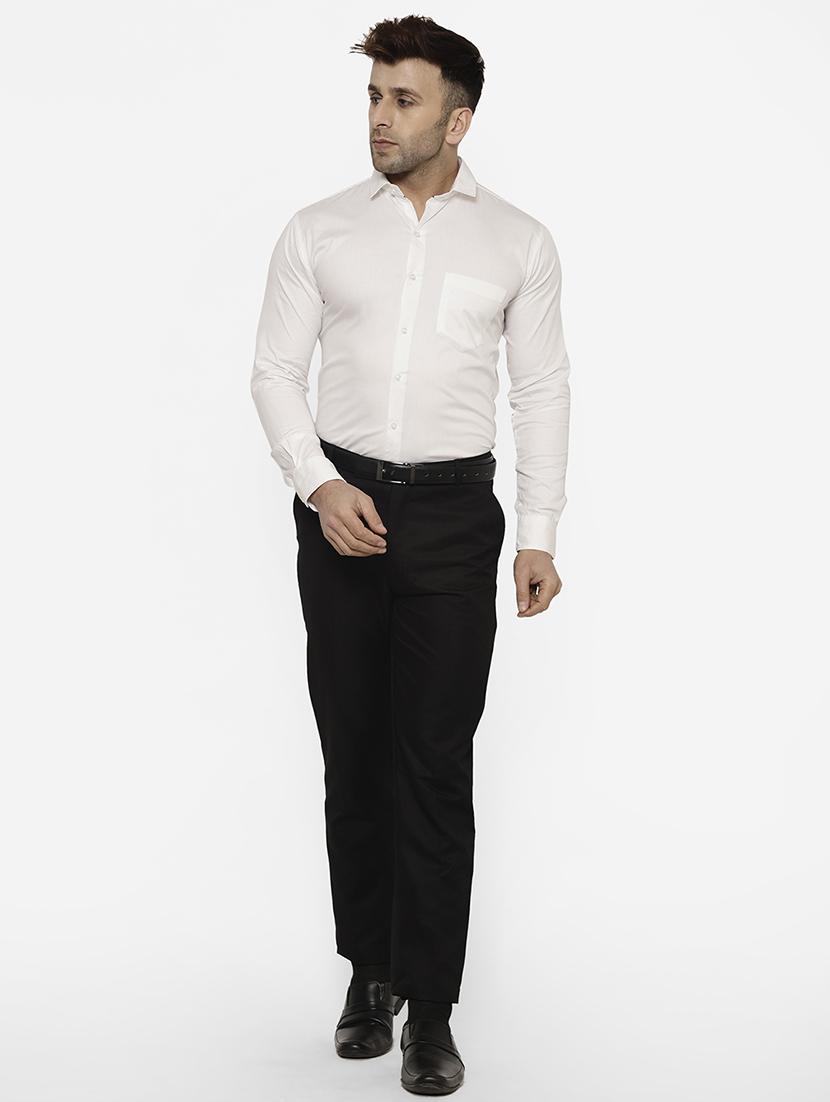 white solid formal shirt - 17626523 - Zoom Image - 5