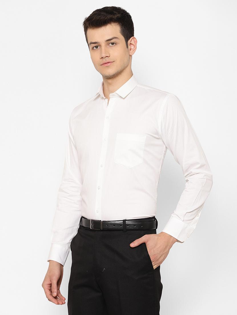 white solid casual shirt - 17626538 - Zoom Image - 2