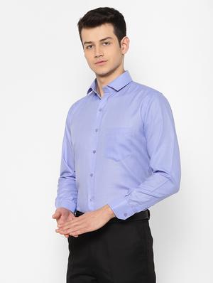 blue solid formal shirt - 17626583 - Standard Image - 2