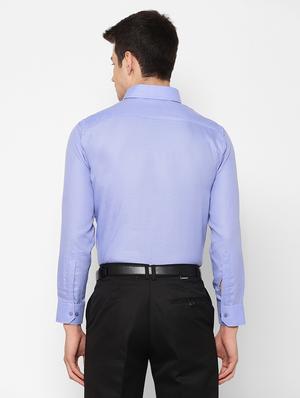 blue solid formal shirt - 17626583 - Standard Image - 4