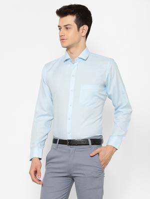 light blue solid casual shirt - 17626589 - Standard Image - 3
