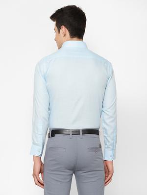 light blue solid casual shirt - 17626589 - Standard Image - 4
