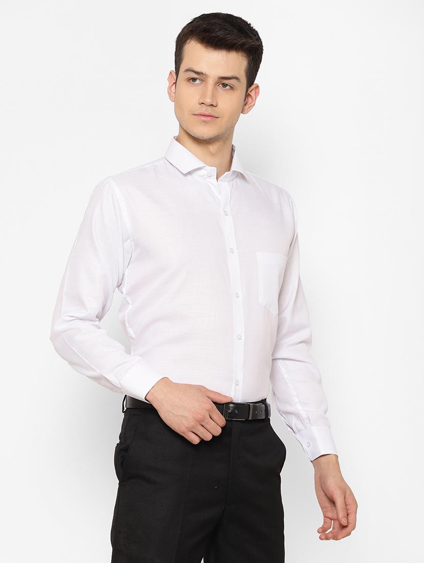 white solid casual shirt - 17626590 - Zoom Image - 2