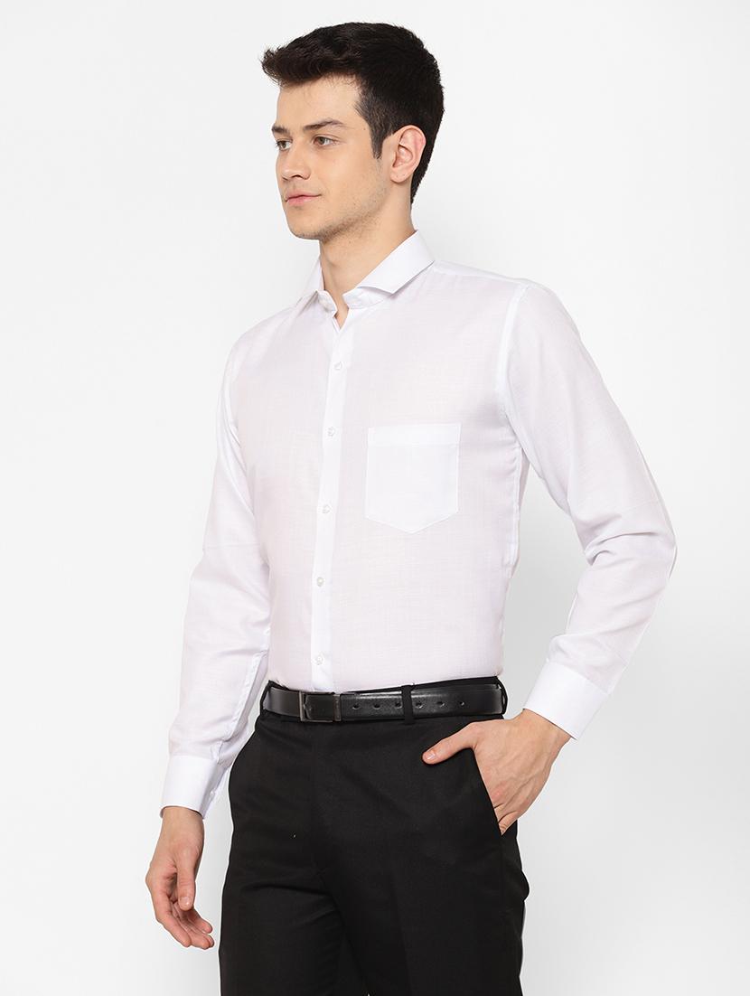 white solid casual shirt - 17626590 - Zoom Image - 3
