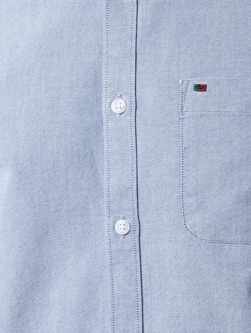 blue solid casual shirt - 17626751 - Zoom Image - 5