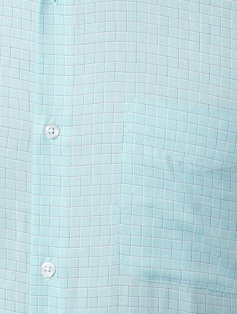 blue checkered formal shirt - 17626864 - Zoom Image - 5