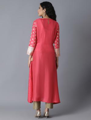 ethnic motifs layered kurta - 17627112 - Standard Image - 3