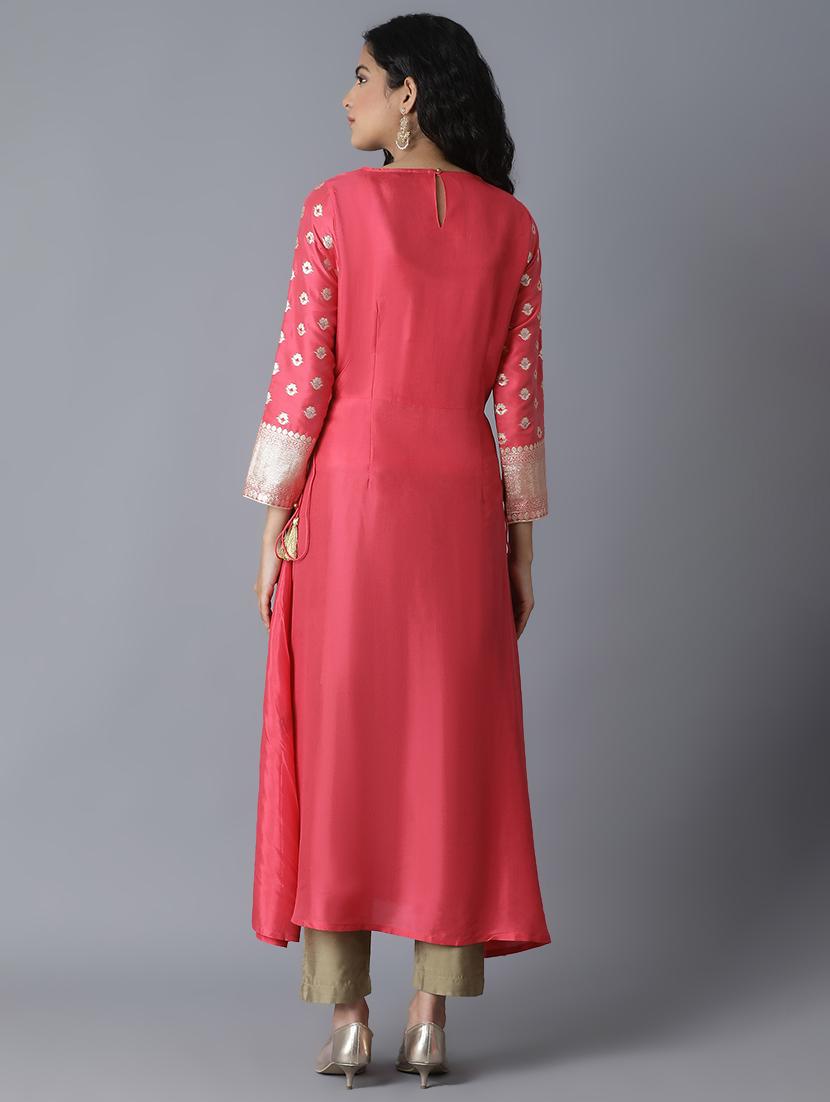 ethnic motifs layered kurta - 17627112 - Zoom Image - 3