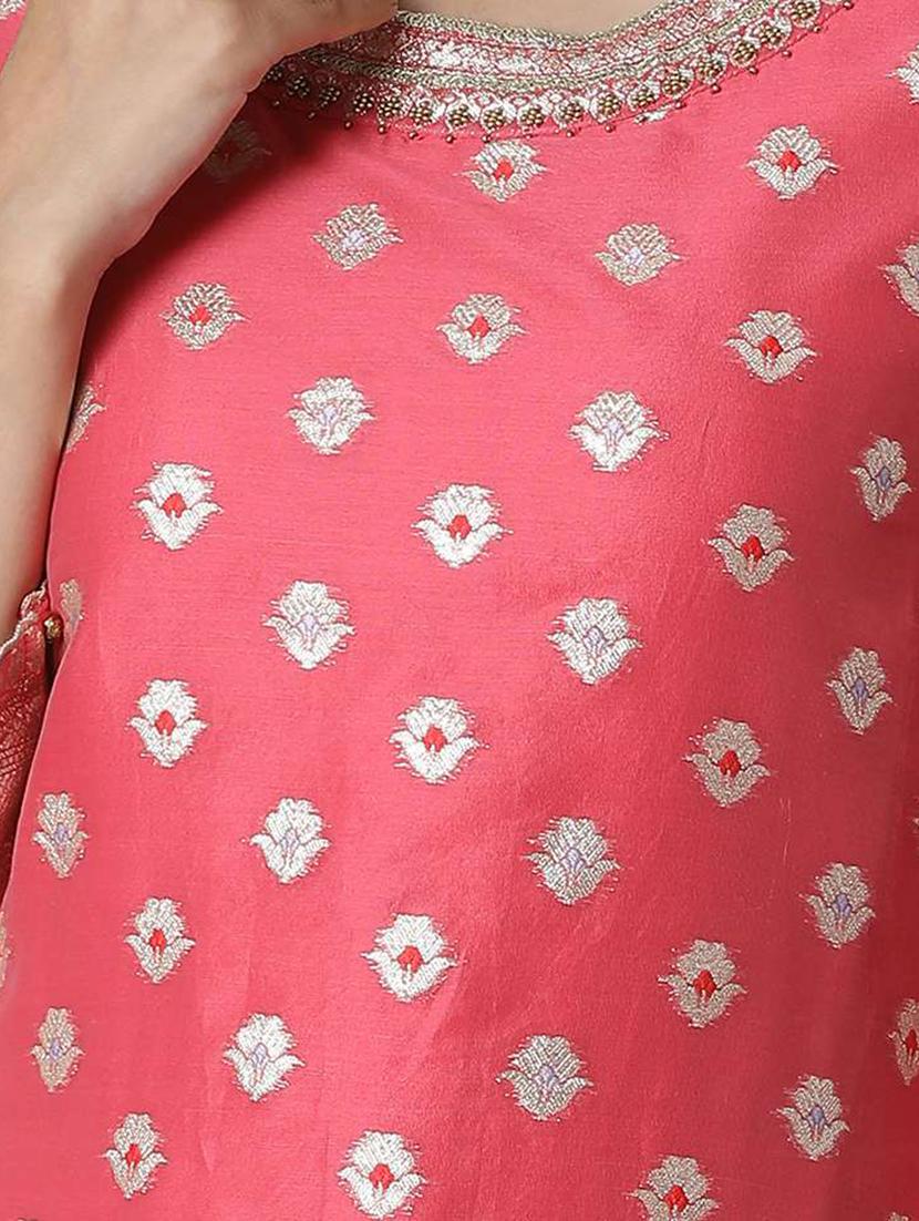 ethnic motifs layered kurta - 17627112 - Zoom Image - 4