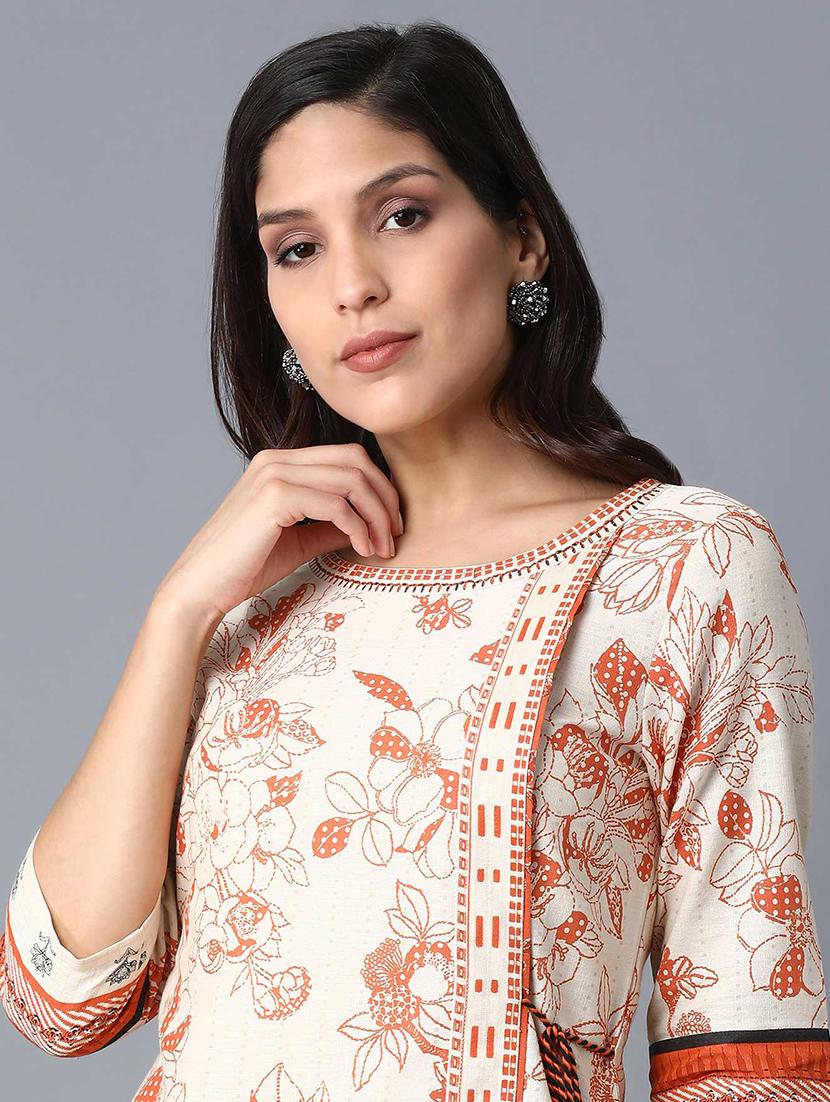 floral straight kurta - 17627257 - Zoom Image - 5