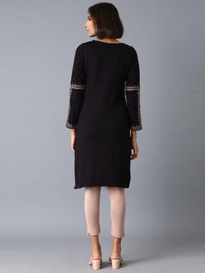 solid straight kurta - 17627379 - Standard Image - 3