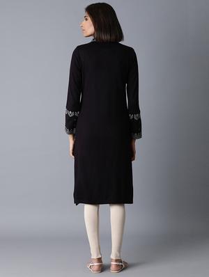 embroidered straight kurta - 17627388 - Standard Image - 3