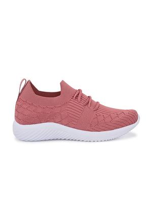 pink mesh laceup sports shoes - 17627448 - Standard Image - 2