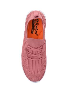 pink mesh laceup sports shoes - 17627448 - Standard Image - 5