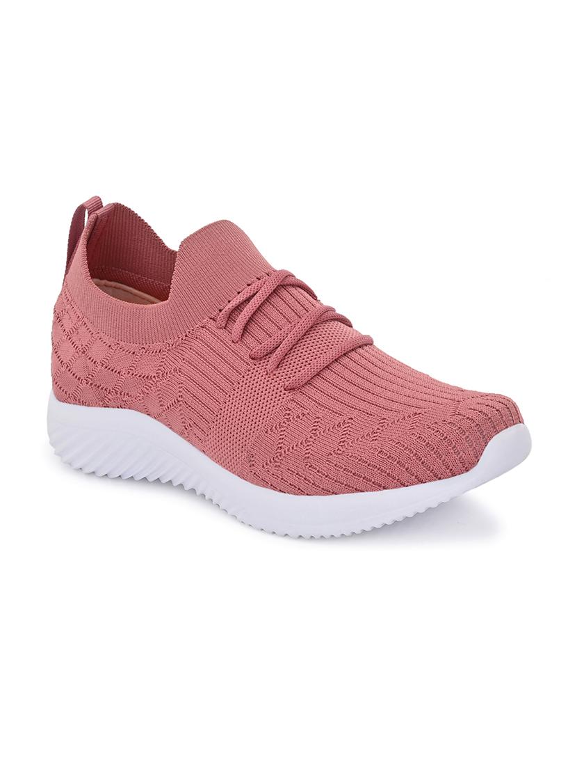 pink mesh laceup sports shoes - 17627448 - Zoom Image - 1