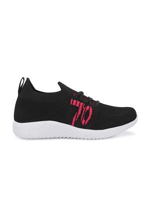 black mesh laceup sports shoes - 17627449 - Standard Image - 2