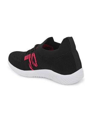 black mesh laceup sports shoes - 17627449 - Standard Image - 3