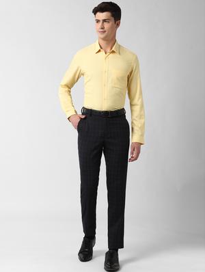black checkered flat front formal trouser - 17627521 - Standard Image - 4