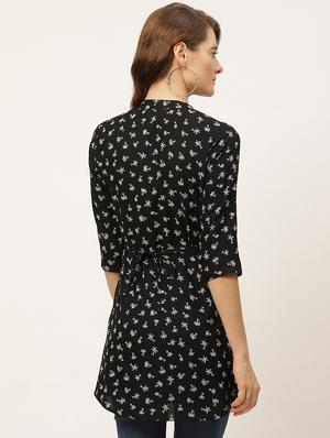 tie back printed tunic - 17627701 - Standard Image - 3