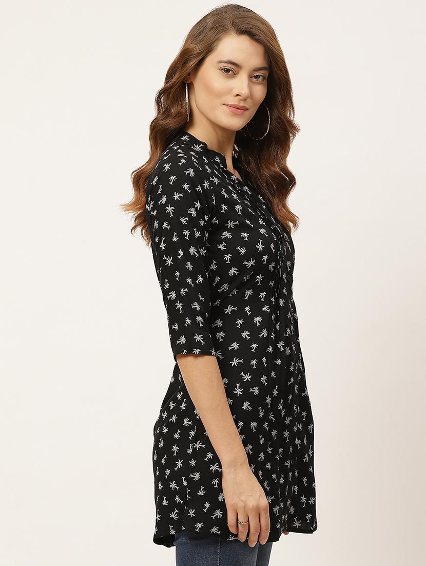 tie back printed tunic - 17627701 - Zoom Image - 2