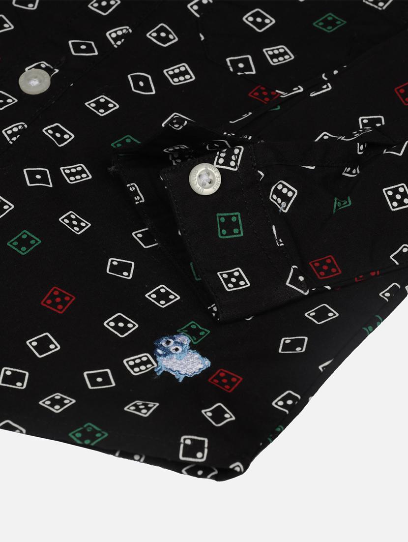 black printed casual shirt - 17628053 - Zoom Image - 3