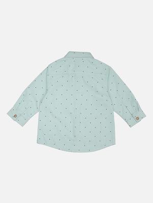 green printed casual shirt - 17628057 - Standard Image - 2